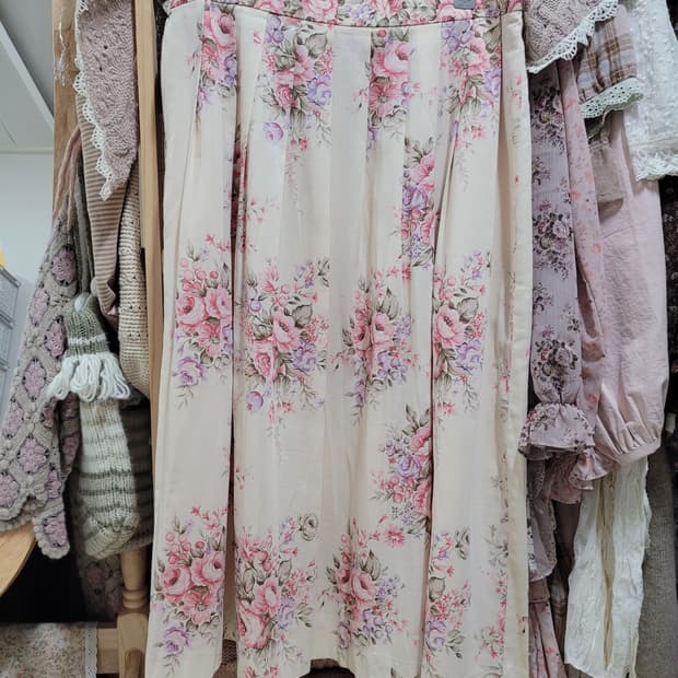빈티지 러블리 플라워 스커트