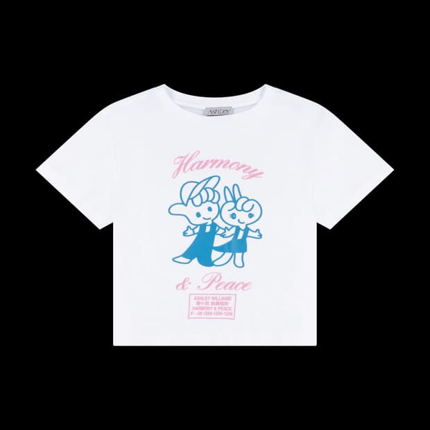 CROPPED T-SHIRT / HARMONY & PEACE - WHIT