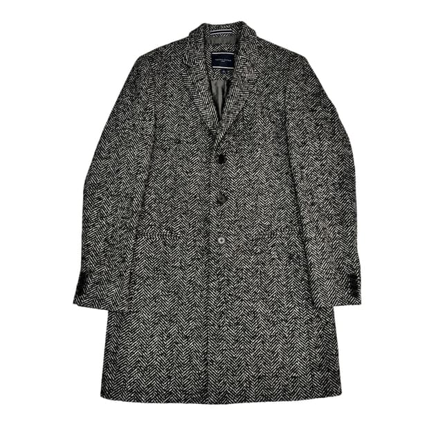 타미힐피거 테일러드 헤링본 코트