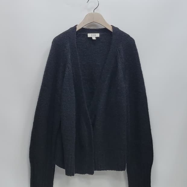 COS 코스 알파카 울 오픈 가디건 / 여 S 블랙

