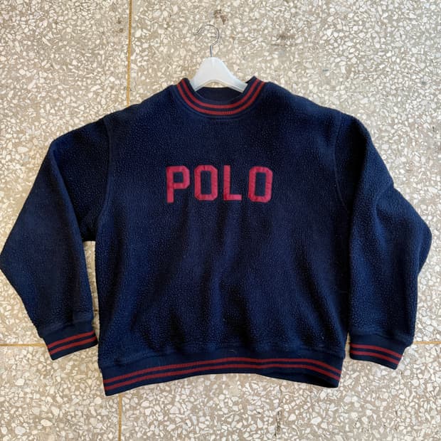 폴로 made in use 빈티지 플리스 맨투맨