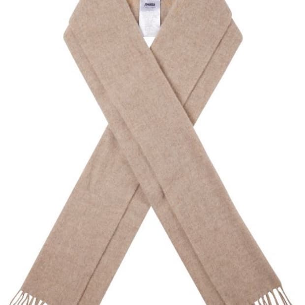 마리아노 로고 울 프린지 머플러