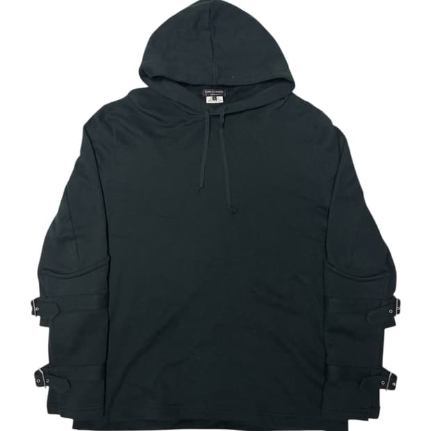 꼼데가르송 옴므 플러스 16aw 본디지 벨트 디테일 후드 L