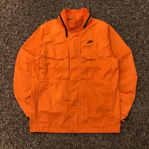 S 나이키 오렌지 바람막이 자켓