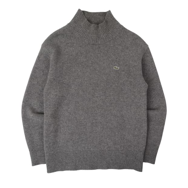 라코스테 그레이 모크넥 울 니트