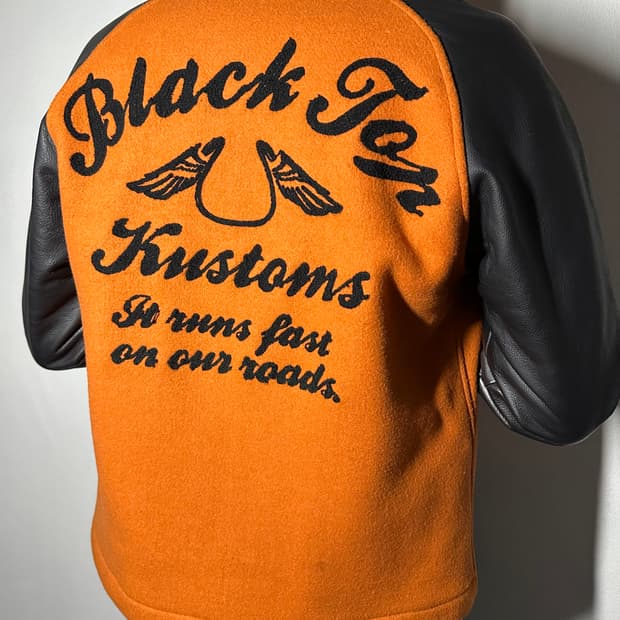 Russell Blacktop Varsity Jacket (Orange)