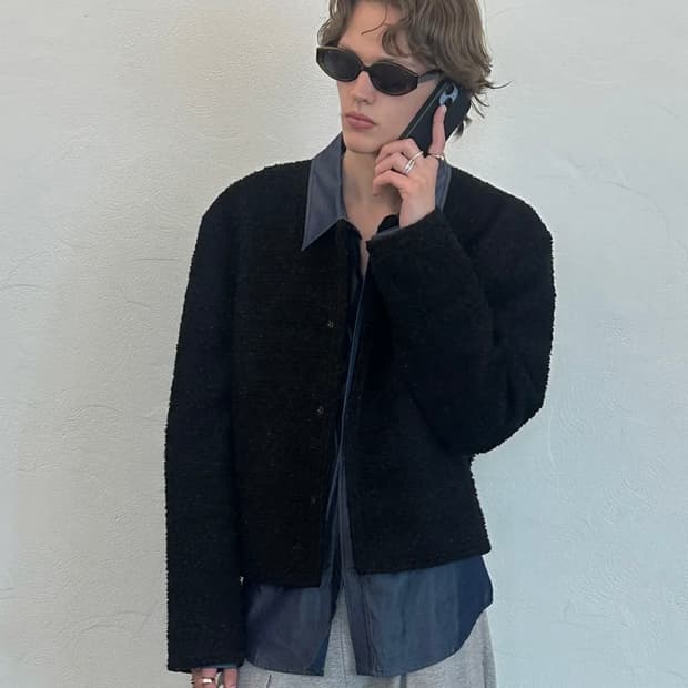 엘무드 셀러브리티 트위드 자켓