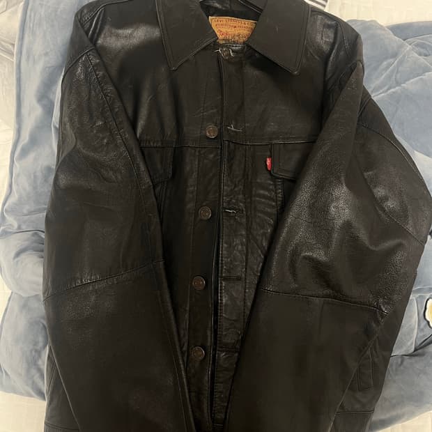 리바이스 레더 트러커 자켓