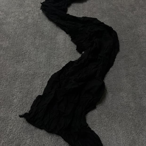 Vintage v-kei punk mood black scarf