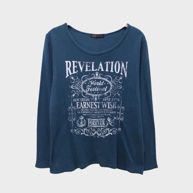 COOKIE HOUSE Y2K 레터링 긴팔 슬리브리스 64325