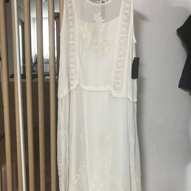 ZARA 자수 시스루 원피스