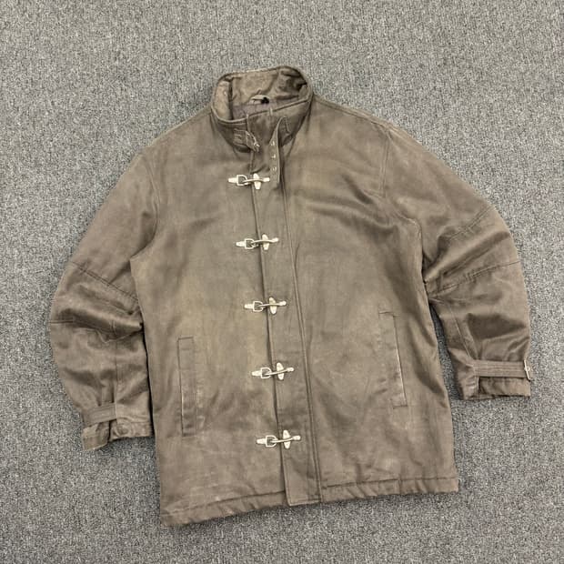 L)Roushatte 빈티지 버클 가죽 코트 자켓(버클)