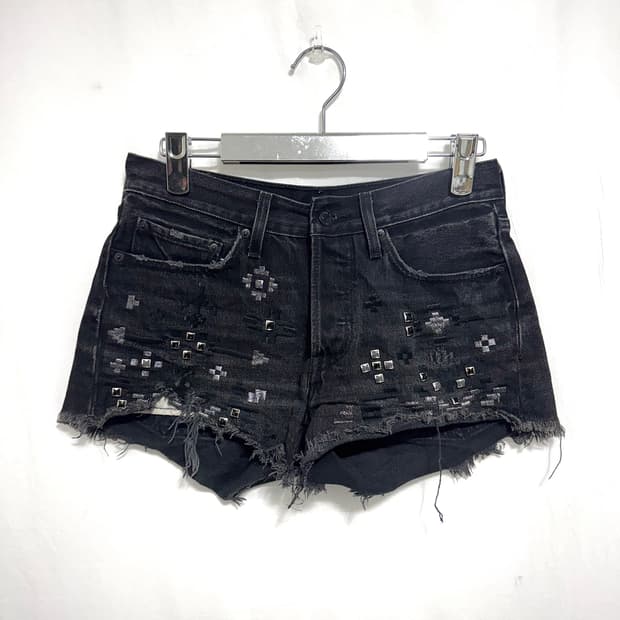 Stud detail shorts