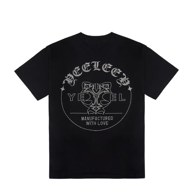 yeel 큐빅 로고 오버사이즈 티셔츠 블랙