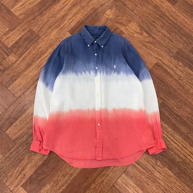 L(105) 폴로 랄프로렌 타이다이 린넨 셔츠 