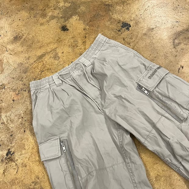 [정품/L] 디스이즈네버댓 카고 바지 회색 b18