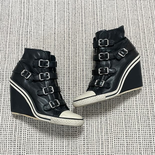 Ash belted leather hightop sneakers 37