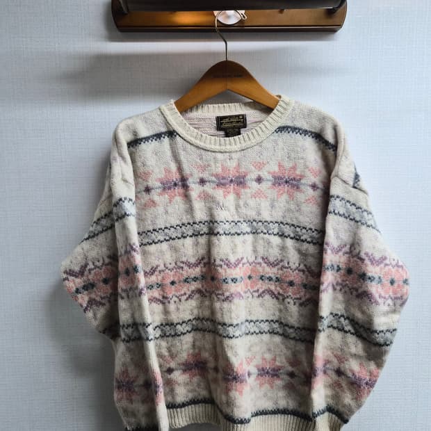 우먼 L) 에디바우어 made in usa 빈티지 니트 팝니다