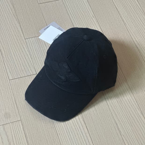 아르반 Felt Applique Ball Cap_Vintage Black