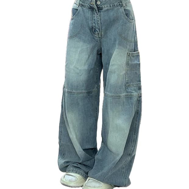 프린팅 워싱 와이드진