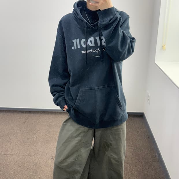 Nike 나이키 just do it 로고 네이비 후드티 