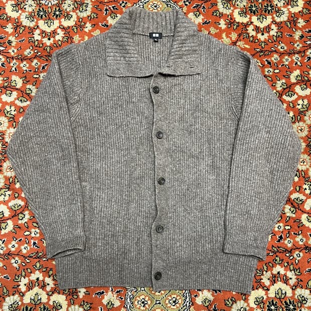 [XL] 유니클로 하이넥 브라운 가디건