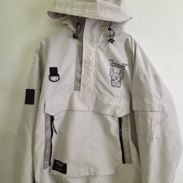 라이프워크 아노락 후드 자켓 STONE M