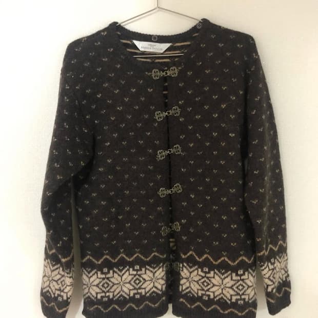 빈티지 모리걸 버클 가디건