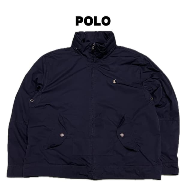 (XL) 폴로 랄프로렌 올드스쿨 폴리쉘 나일론 블루종 자켓 다크네이비