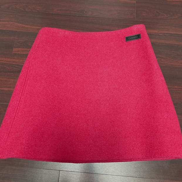 가니 울 미니 핑크 스커트 ganni