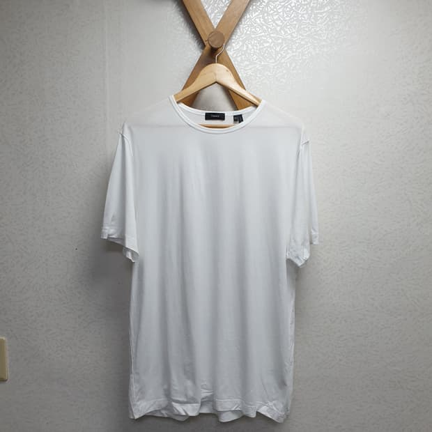 [xxl/110/미착용] 띠어리 피마코튼 프리시즌 반팔 화이트