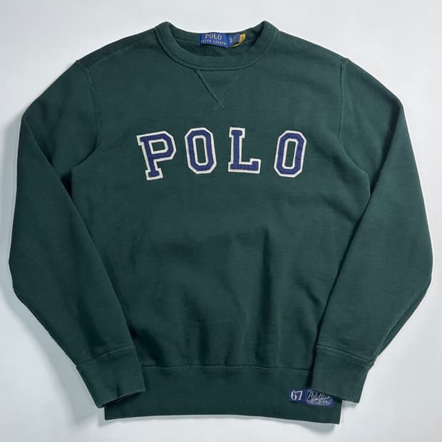 폴로 랄프로렌 그린 로고 맨투맨  