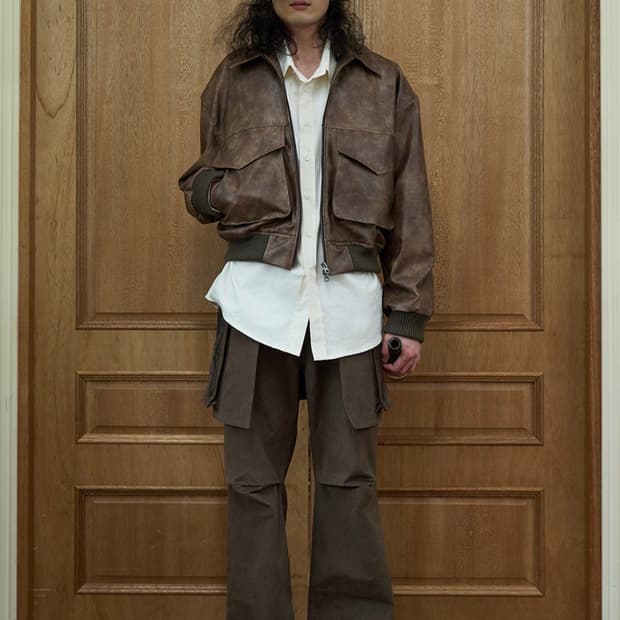 Full of ssun 레더 자켓