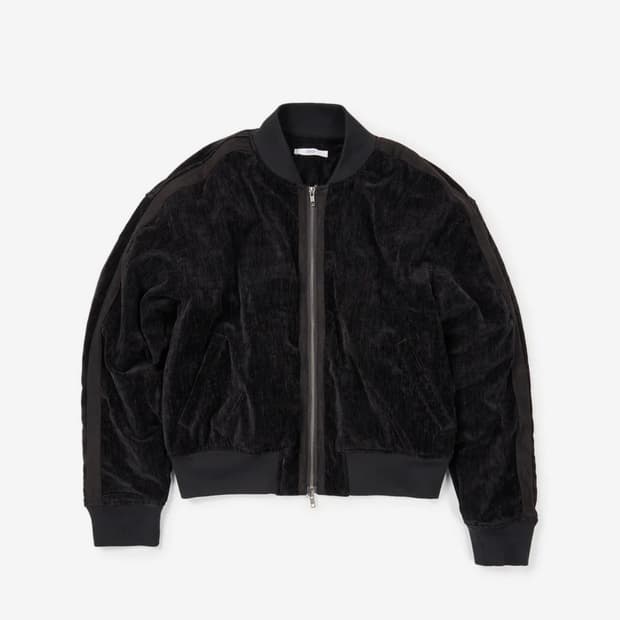 ETCE 벨벳 블루종 TRIMMING VELVET BOMBER