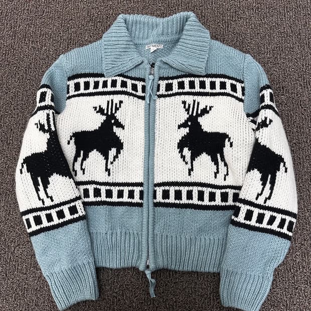 파르티멘토 노르딕 여성 니트 집업 FREE