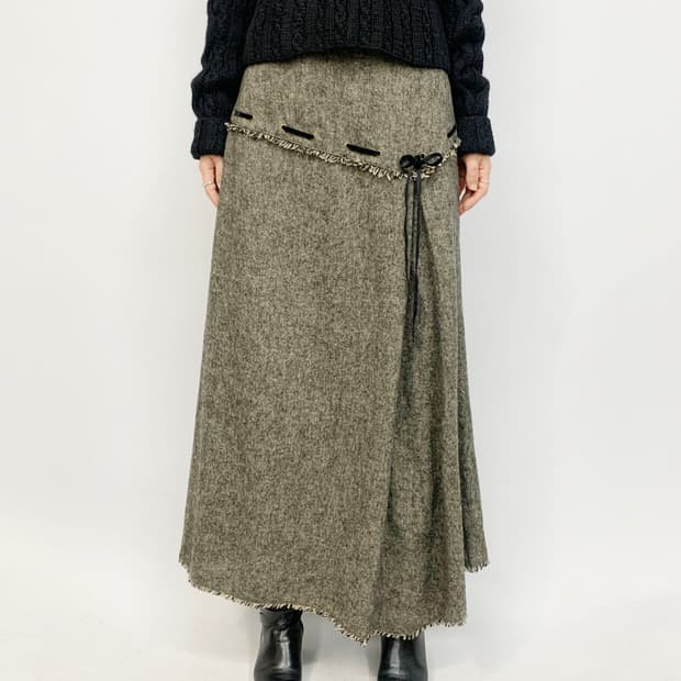 SUN WIND 울 스커트