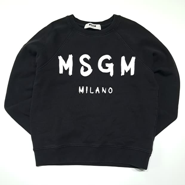 CK056 L MSGM 이태리판 블랙 스웨트셔츠
