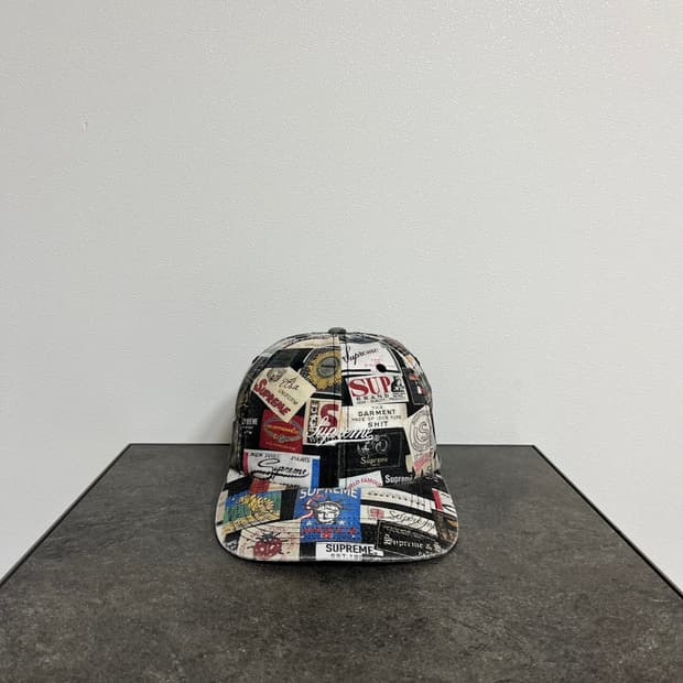 슈프림 라벨 매거진 볼캡 모자 6패널 캡