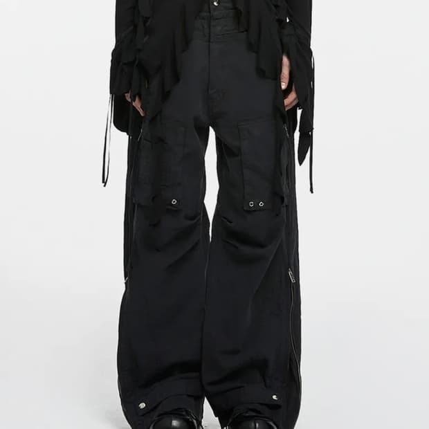 나체 SLAY WASHING PANTS- black 0size