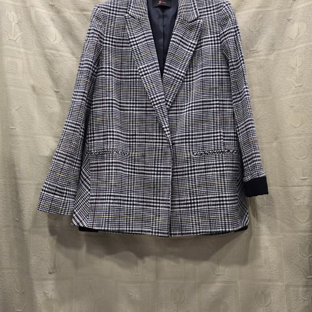 제이제이지고트 JIGOTT 체크 패턴 재킷  55