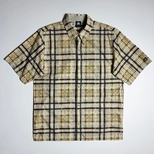 나이키 ACG 00's 체크 패턴 반팔 셔츠 R1537