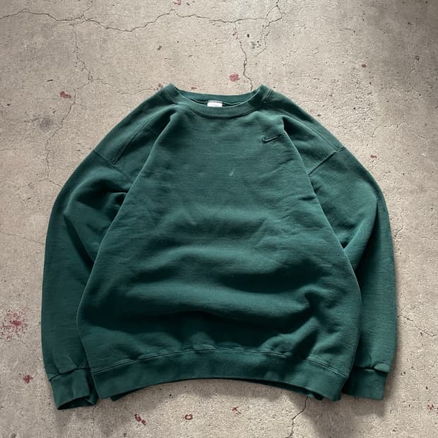 USA Made)90s Nike Swoosh Forest Green