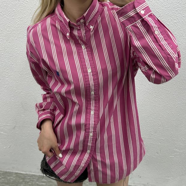 폴로 랄프로렌 블루포니 딥핑크 셔츠 100
