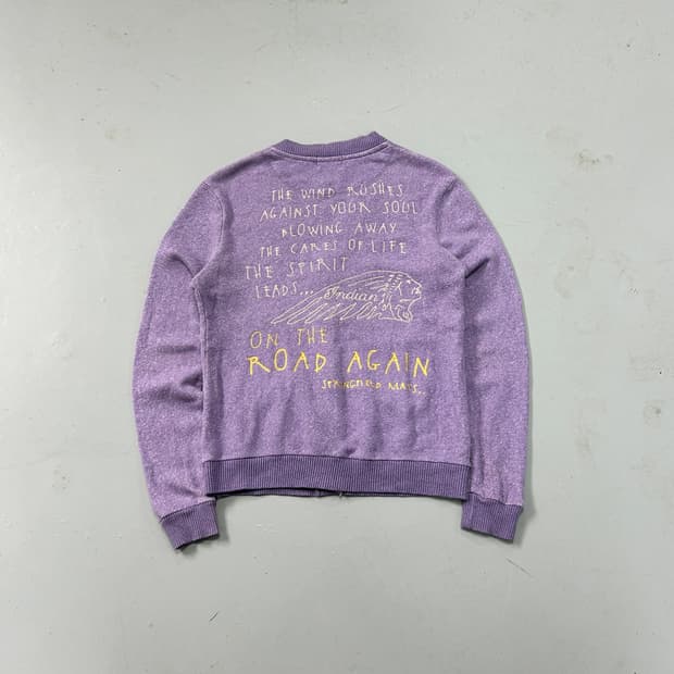 인디언 모터사이클 엠브로이드 가디건