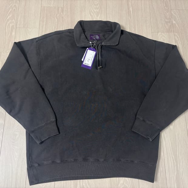 노스페이스 퍼플라벨 하프 집 스웨트셔츠