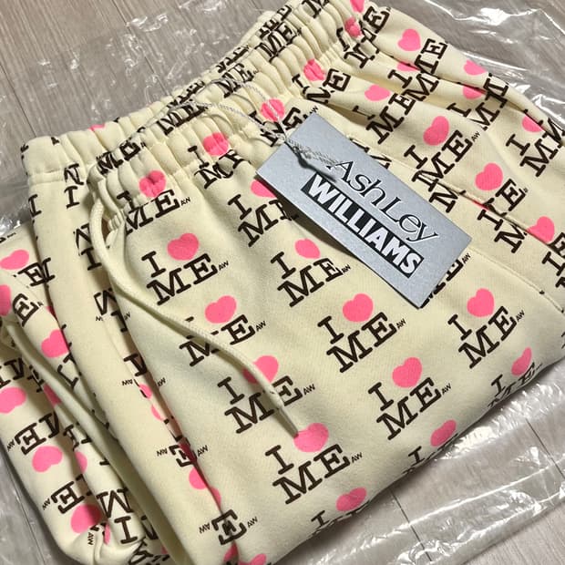 [XS,S]애슐리 윌리엄스 26ss 아이 하트 미 팬츠/옐로우