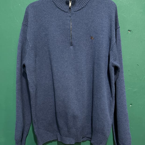 버버리 반집업니트 네이비 105