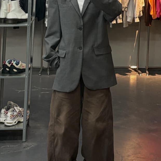 인사일런스 그레이 블레이저 자켓 A3409