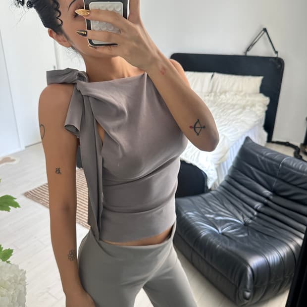 Khy sueded top