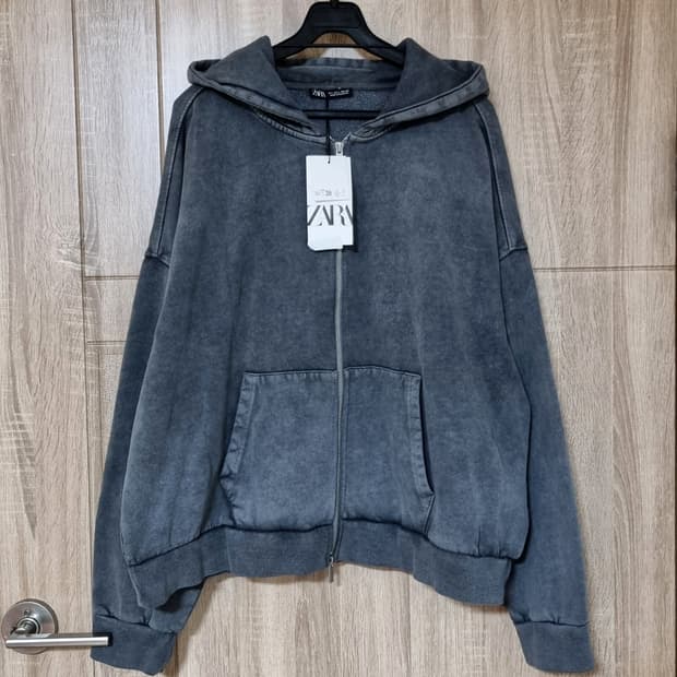 자라 워싱 피그먼트 후드집업